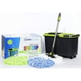thumbnail image 4 of Simpli-Magic Spin Mop Cleaning Kit with 3 Multi-Color Spin Mop Head Refills, Black/Green, 4 of 5
