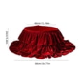 thumbnail image 3 of Christmas Tree Skirt 26.77in Red Satin-Look Double Ruffle Collar, 3 of 6