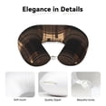thumbnail image 4 of Travel Pillow Memory Foam, Head Neck Support Airplane Pillow For Traveling, Car, Home, Travel Neck Flight Pillow 12 Inches Saddlebrown Buffalo Plaid Check Tartan Scotland_2, 4 of 8