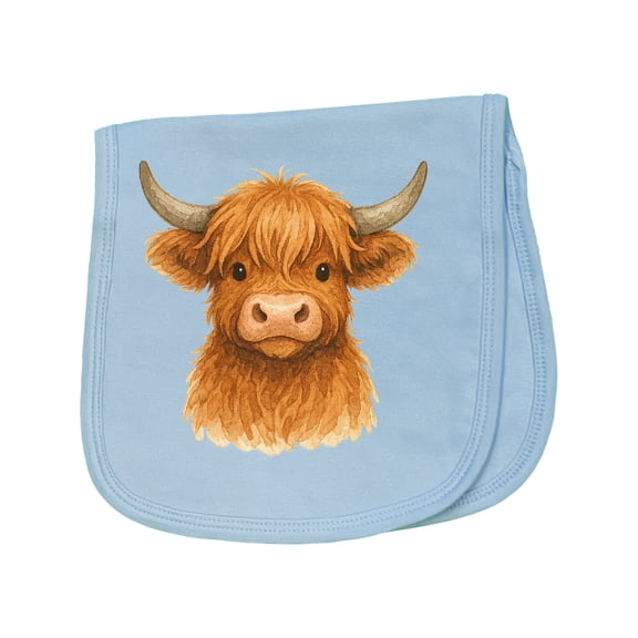 Inktastic Highland Cow Baby Burp Cloth