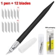 thumbnail image 2 of HCTSHG Art Carbon Steel Craft Knife,Stainless Steel Precision Carving Cutter Craft Knife Solid Pen Knife Razor Tool for Pumpkin Carving,Art,Cutting,Stencil,Scrapbooking Stencil DIY Crafting, 2 of 3