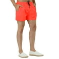 thumbnail image 4 of INSPIRE CHIC Men's Summer Solid Color Mesh Lining Swimming Board Shorts Orange 30, 4 of 5