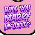 thumbnail image 4 of Inktastic Will You Marry My Daddy (purple) Boys or Girls Baby Bib, 4 of 4