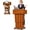 walnut brown, variant on Chantmo Mobile Wooden Lectern 44.6 inch with Lockable Wheels Storage Wire Hole Wood Podium for Church School Office Conference Restaurant