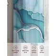 thumbnail image 5 of Teal Marble Sheer Curtains 108 Inch Length 2 Panels Set, Abstract Modern Ink Painting Voile Window Treatment Semi Sheer Long Curtains Drapes for Bedroom/Living Room/Kitchen 52"x108"x2, 5 of 7