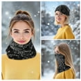 thumbnail image 2 of Unique Bargains 1 Pc Neck Gaiter Soft Cashews Face Cover Black White, 2 of 6