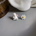 thumbnail image 1 of Pendientes colgantes de animales bonitos con flores de estilo coreano para mujer, Luna, estrellas, gatito, conejo, globo, pendiente asimétrico, regalo de joyas de fiesta Tan Jianjun  unisex, 1 of 2