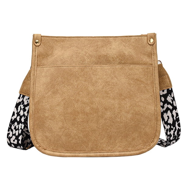 Bolso bandolera Bolso de piel para mujer Bolso bandolera Bolso cubo para mujer, correa ajustable