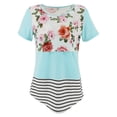 thumbnail image 2 of Shldybc Maternity Summer Clothes, Pregnant Women Clothes Printed Striped Lace Cross Breastfeeding Top, Plus Size Tops for Women, Summer Savings Clearance, 2 of 4