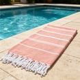 thumbnail image 6 of LACKUST Oversized Striped Quick Dry Lightweight Tassel Beach Towel for Travel Swimming Pool Camping Picnic, 39"x70", Multicolor, 6 of 7