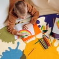 thumbnail image 5 of Colorful Area Rug, 5'x7' Classroom Rug for Kids, Paint Splash Washable Rugs for Playroom, Non-Slip Rainbow Nursery Rugs Soft Living Room Carpet for Bedroom Dining Room Kids Room, 5 of 7