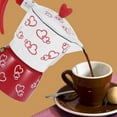 thumbnail image 3 of Coofit Moka Pot Creative Printed Heart Espresso Maker Coffee Maker for Kitchen, 3 of 10