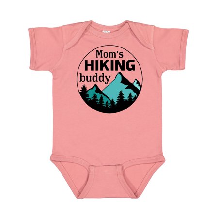 

Inktastic Mom s Hiking Buddy with Mountains and Trees Gift Baby Boy or Baby Girl Bodysuit