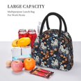 thumbnail image 6 of Haiem Cute ghost in the flowers Printed Lunch Bag Women, Lunch Box Lunch Bag for Women, Small Leakproof Cute Lunch Tote Large Capacity Reusable Insulated Cooler Lunch Container, 6 of 6