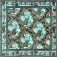 thumbnail image 1 of Ahgly Company Indoor Square Persian Light Blue Traditional Area Rugs, 6' Square, 1 of 4