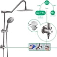 thumbnail image 5 of Kichae 10 inch Dual Shower Head Combo Stainless Steel Brushed 5-setting Handheld Sprayer, 5 of 10