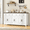 White, variant on Winkalon 71" W Buffet Cabinet with 6-Doors, Farmhouse Credenza Sideboard with 3-Drawers & Adjustable Shelves for Kitchen Dining Room, Black