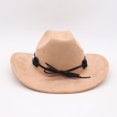 thumbnail image 6 of Eosunjian Cowboy Hat Polyester Lightweight Cowboy Hat Cowboy Hat for Women Men Brim Western Style with Bull Head Band Decoration Lightweight for All-day, 6 of 8