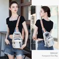 thumbnail image 2 of TINYAT Clear Sling Bag for Women Stadium Approved Clear Crossbody Bags for Concerts Transparent Backpack Chest Bag for Sport, 2 of 7