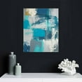 thumbnail image 4 of Abstract Wall Art Canvas Turquoise and Grey Abstract Art Painting Canvas Artwork Contemporary Wall Art for Bathroom Bedroom Living Room Kitchen Wall Decor Canvas Prints, 4 of 4