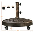 thumbnail image 5 of Yaheetech 20" Outdoor Rolling Heavy Duty Patio Market Umbrella Base, Bronze, 5 of 6
