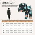 thumbnail image 4 of Vsdgher Black Panther Floral Illustration Pajamas Set Long Sleeve Sleepwear Womens Button Down Nightwear Pj Sets-X-Large, 4 of 7