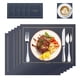 thumbnail image 1 of Manteles Individuales para Mesa, 6 Pcs Tapetes para Mesa de Comedor y 6 Pcs Posavasos, Antideslizante y Resistente al Calor, Manteles para Mesa para Restaurante, Cocina, Hotel, Hogar, Festival, 1 of 7