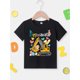 thumbnail image 2 of Easter Egg Festival B Summer Boys Fashion Short Sleeve T-shirt Eggs Cavator Letter Excavator Print Top, 2 of 7