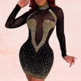 thumbnail image 1 of EGNMCR Robes d'Été Femmes Tendance Femmes Mode Hot Robe Procédé Diamant Robe de Fête Boîte de Nuit Robe de Nuit, 1 of 9