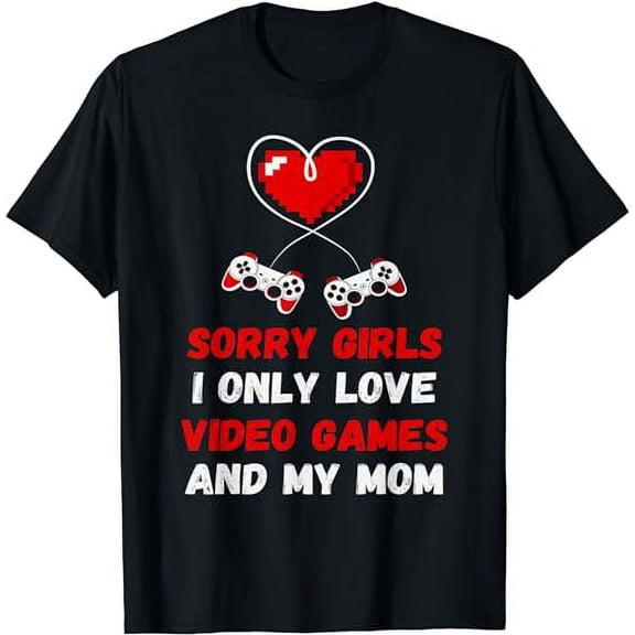 Valentines Day Design for Men Boy Video Games Funny Gamer T-Shirt