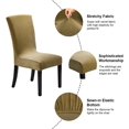 thumbnail image 4 of Velvet Chair Covers for Dining Room Set of 4, Stretchy Dining Chair Covers, Washable Kitchen Chair Slipcovers, Classy Decor for Home and Banquet (Tan, 4 Pack), 4 of 7