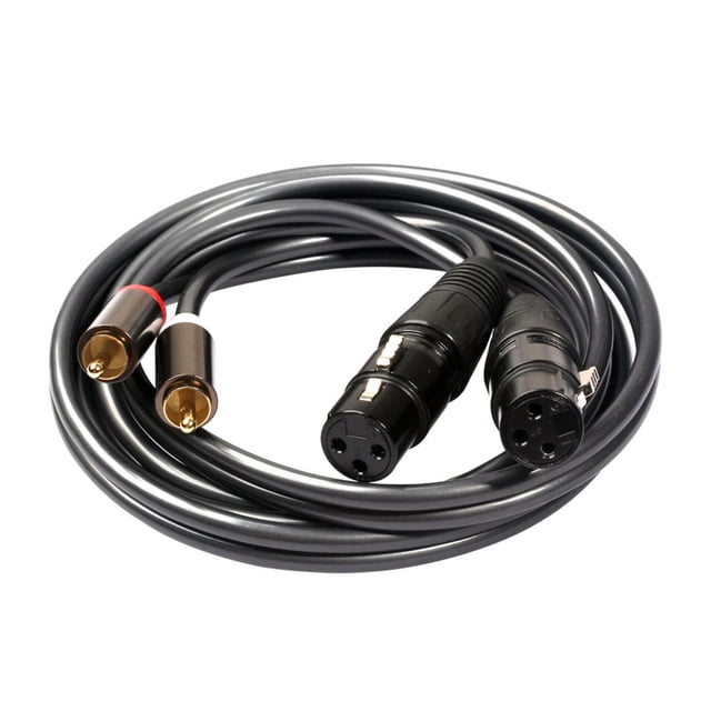 2 2 XLR Cable de sonido Cable de sonido licencia de oro Carcasa de aleación de zinc Hugo Línea de interconexión de micrófono