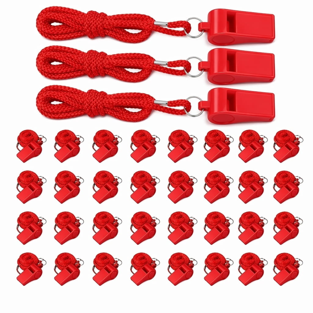 Bexikou Whistle with Lanyard, 8 Packs Sports Whistles Bulk, 7pcs