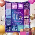 thumbnail image 3 of Birthday Gifts for 11 Year Old Girls, 11 Year Old Girl Birthday Gift Ideas, 11th Birthday Gifts for Girls, Presents for 11 Year Old Girl, Best Birthday Gift for Girls Age 11 Throw Blanket 60" x 50", 3 of 6