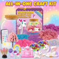 thumbnail image 4 of Kit de manualidades con forma de unicornio para terrario, 7 de julio, con luz nocturna LED para niñas de 5 a 10 años, 4 of 6