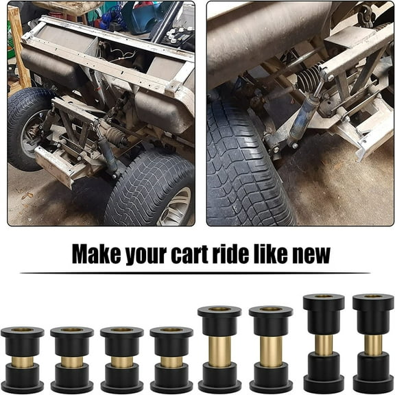 Fauful Front Leaf Spring & A Arm Bushing Sleeve Set For Club Car DS Golf Cart 1993 - Up