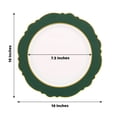 thumbnail image 2 of BalsaCircle WHITE HUNTER GREEN 10 Round 10" Disposable Salad Plastic Plates Blossom Design Party Decorations, 2 of 8