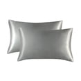 thumbnail image 3 of Funda de almohada de seda sintética Funda de almohada Funda de almohada de lijado Funda de almohada de color sólido, 3 of 5
