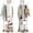 White & Natural, variant on BarefHaven Full Length Mirror with Coat Rack, Swivel 55" Standing Floor Mirror on Wheels with Shelves, Hanging Rods & Hooks, Coat Tree with Full Body Mirror for Living Room, Entryway, Bedroom