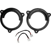 Door Speaker Adapter Spacer Rings，2pcs 6.5in Black Speaker Adapter Bracket Ring, Car Speaker Adapter Spacers Bracket with 2 Wire Harness Replacement for Murano Sentra 2000‑2019