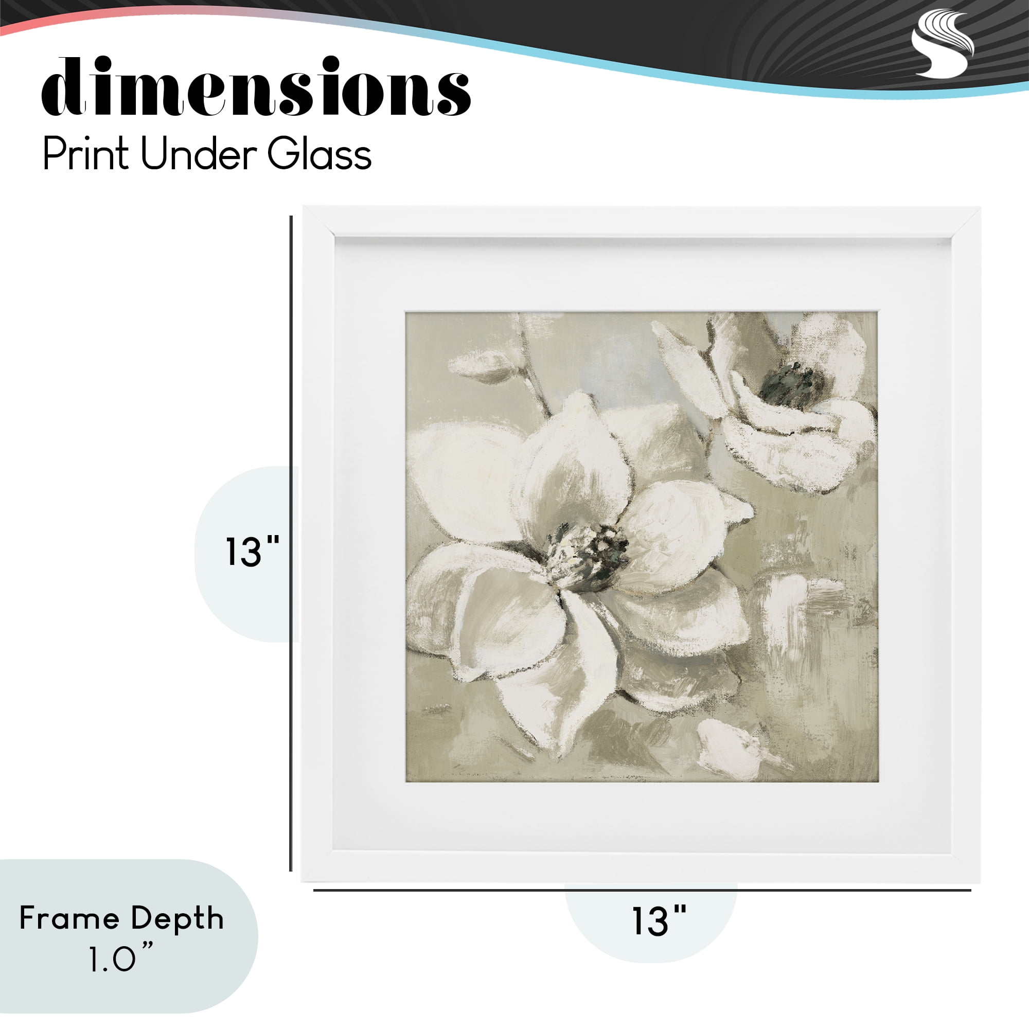 Stupell Industries Magnolias After Rain White Framed Print Under Glass, design by Lanie Loreth