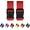 2Red, variant on 2 Pack Suitcase Straps, Bright Color Adjustable Luggage Belts, TSA Approved