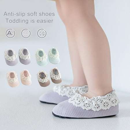 

Naturegr 1 Pair Baby Shoes Super Soft Fade-Resistant Nylon Baby Girls Princess Casual Easy-wearing Shoes for Outdoor