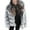 Gray, variant on Women Faux Mink Winter Hooded New Faux Jacket Warm Thick Outerwear with Fox Fur Trim, in Gray, Size XXL