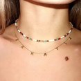 thumbnail image 2 of Collar con nombre personalizado, gargantilla con inicial chapada en oro de 18 quilates, collar con nombre, collar con letras personalizado delicado para mujer y niña, 2 of 5
