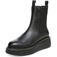 thumbnail image 1 of Sam Edelman Kolton Black Chunky Heel Closed Toe Pull On Ankle Chelsea Boots (Black, 11), 1 of 3
