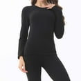 thumbnail image 2 of MIASHUI Womens Fashion Warm 2Piece Set Winter Fashion Breathable&nbsp;Thermal Underwear&nbsp;Base Layer For Cold Weather Clothes For Women Black,XXXXL, 2 of 4