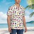 thumbnail image 5 of Fotbe Tulips Flowers Hawaiian Shirt for Men Unisex Summer Beach Casual Short Sleeve Cotton Linen Button Down Shirts-X-Large, 5 of 9