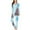 #017Sky Blue, variant on Censtreet V-neck Long Sleeved Pajamas Set for Women,Printed Casual Sleepwear with Pockets,2 Piece Christmas Snug-Fit Loungewear