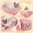thumbnail image 4 of Yaheetech 34" Height Plush Cover Cat Tree with Condo and Sisal Ropes Posts, Pink, 4 of 7